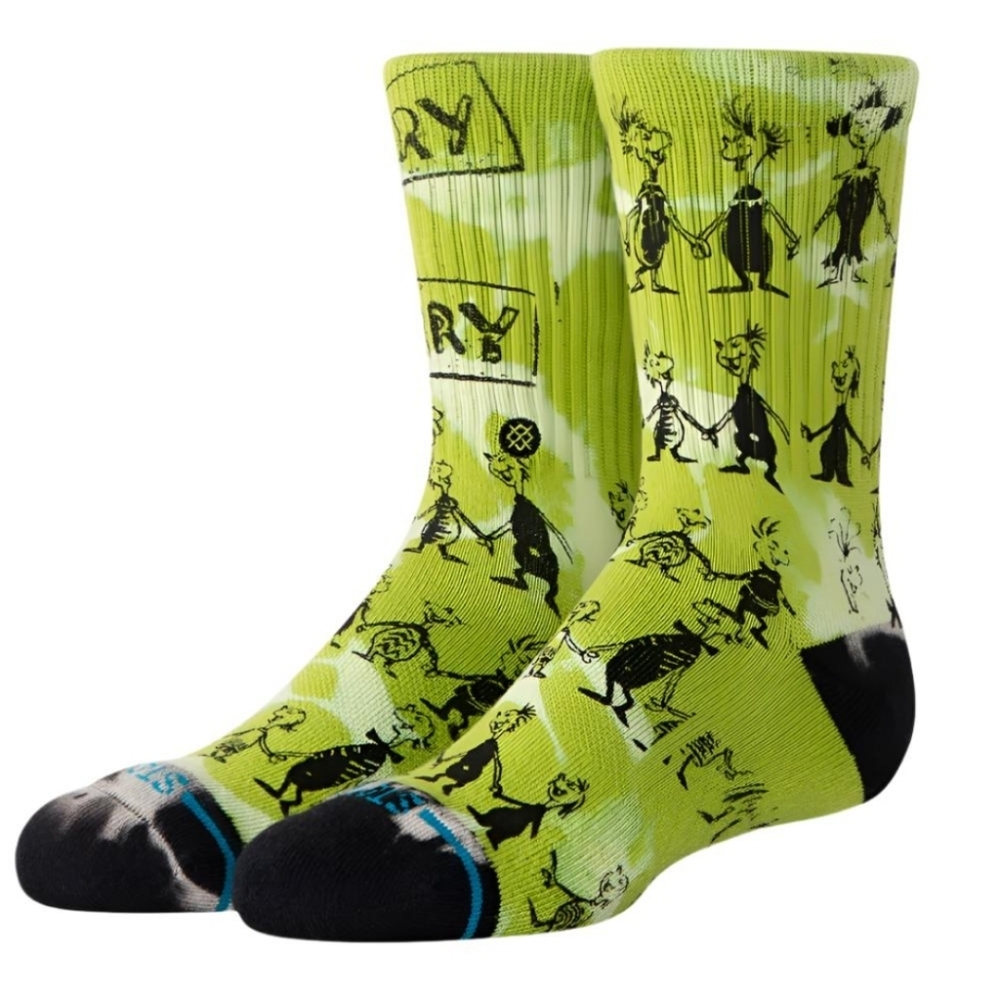 NWT Kid's The Grinch Down In Whoville Stance Crew Socks